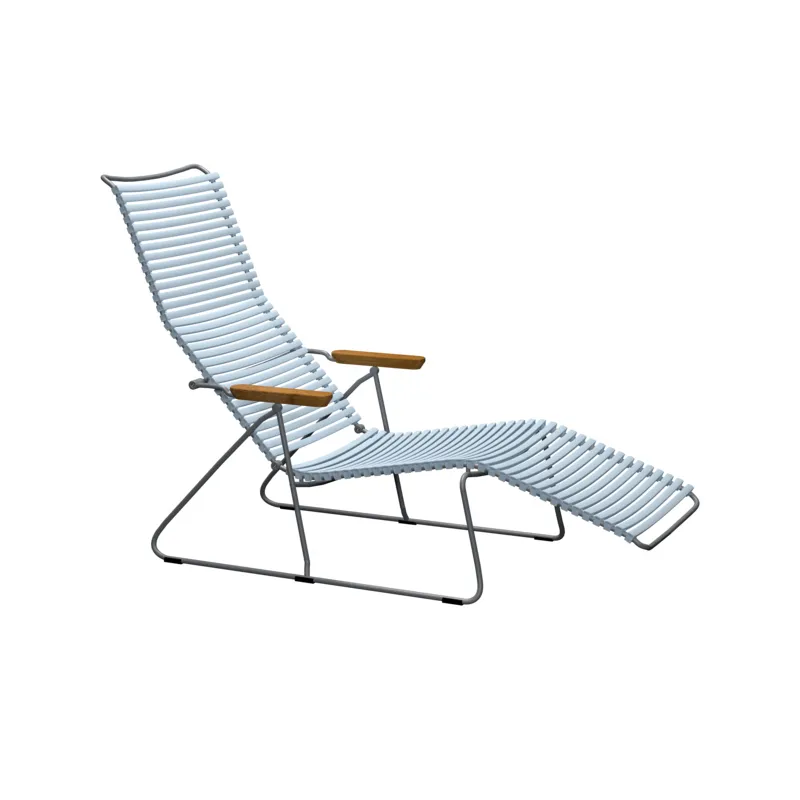 Bain de soleil, chaise longue et hamac     Sunlounger CLICK Bleu clair           HOUE