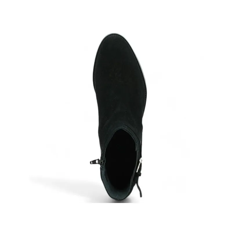 Boots velours noir chic grande taille ARIANA