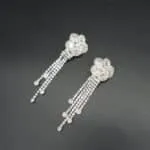 Boucles d’oreilles luxe en cristal rose – Accessoire chic et glamour 