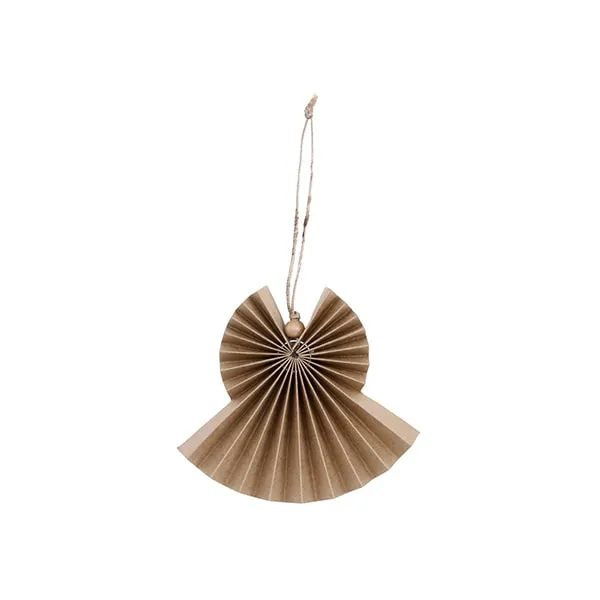 Chic Antique – Ange en papier, marron, D10cm