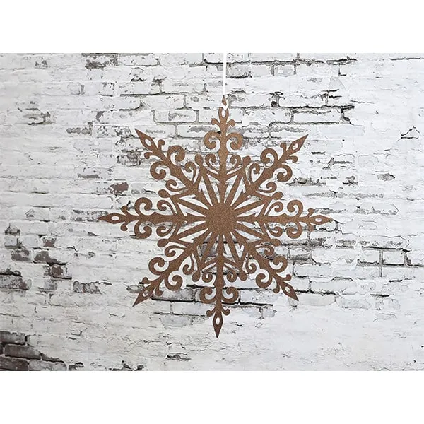 Chic Antique – Etoile à paillettes, chocolat, papier, D45cm