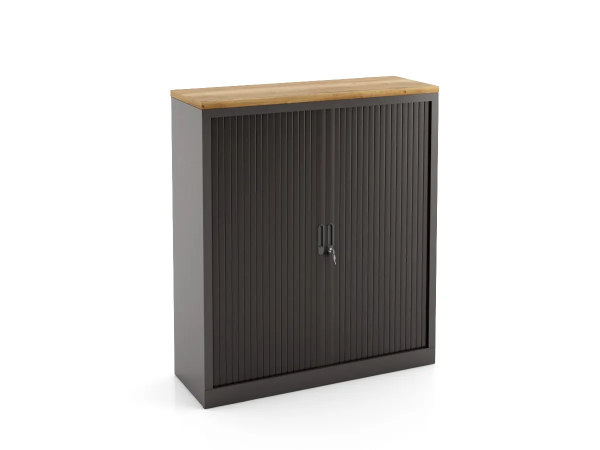 Deskissimo - Armoire mi-haute à rideau PROTEK H135