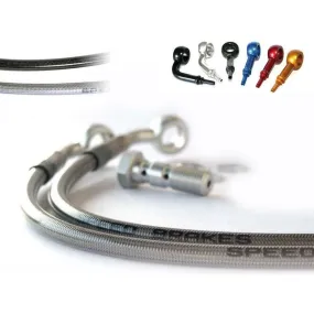 Durite de frein avant d'aviation SPEEDBRAKES inox/raccord noir Yamaha XS 650