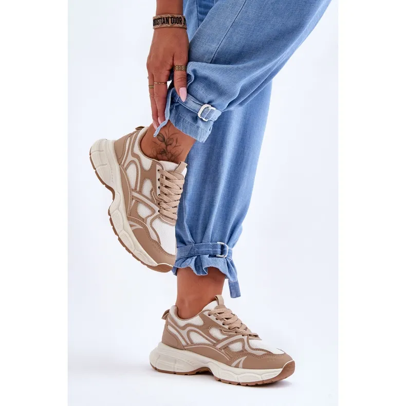 FG2 Chaussures de sport pour femmes Beige Contiro