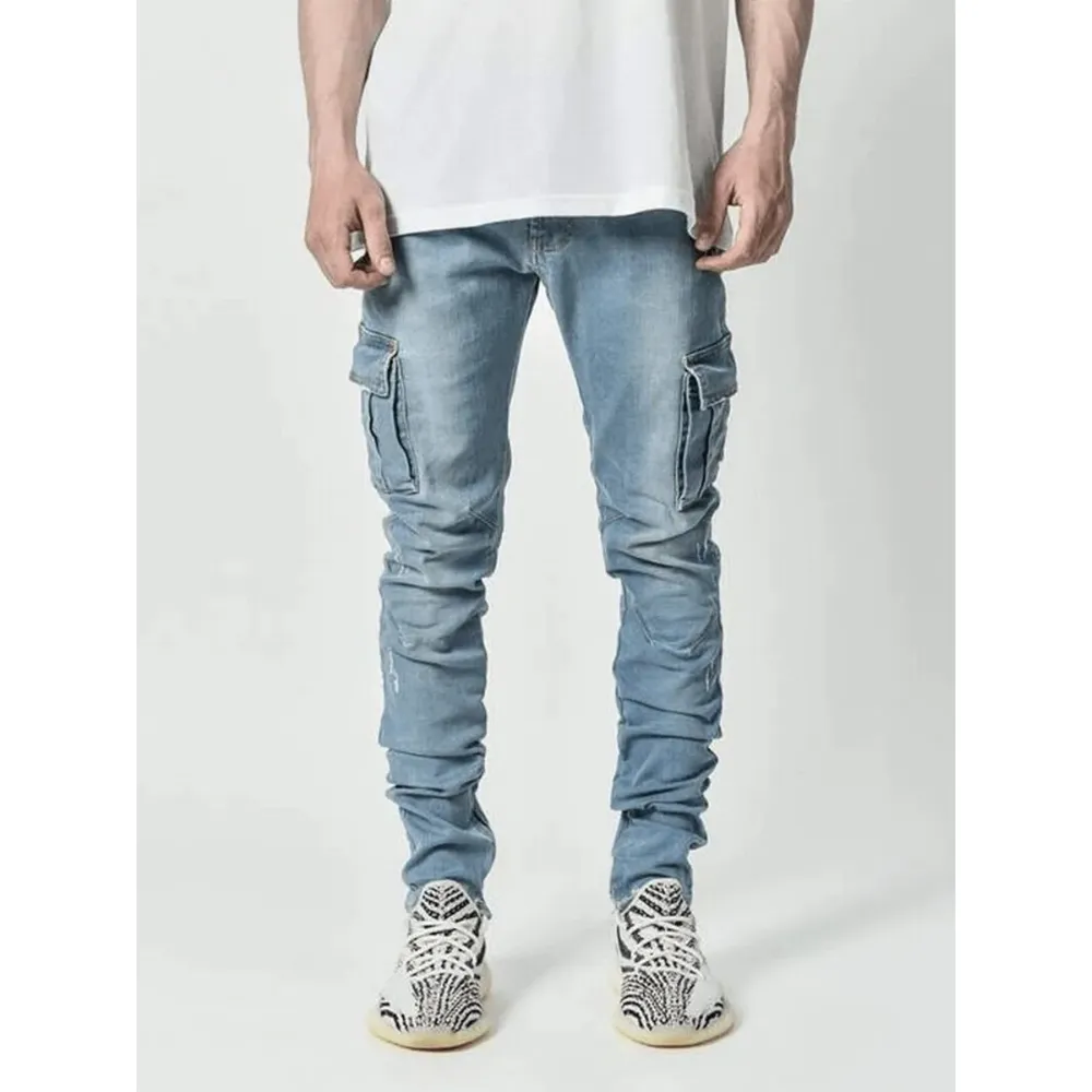 Jeans Slim Fit avec poches, look urbain à la mode
