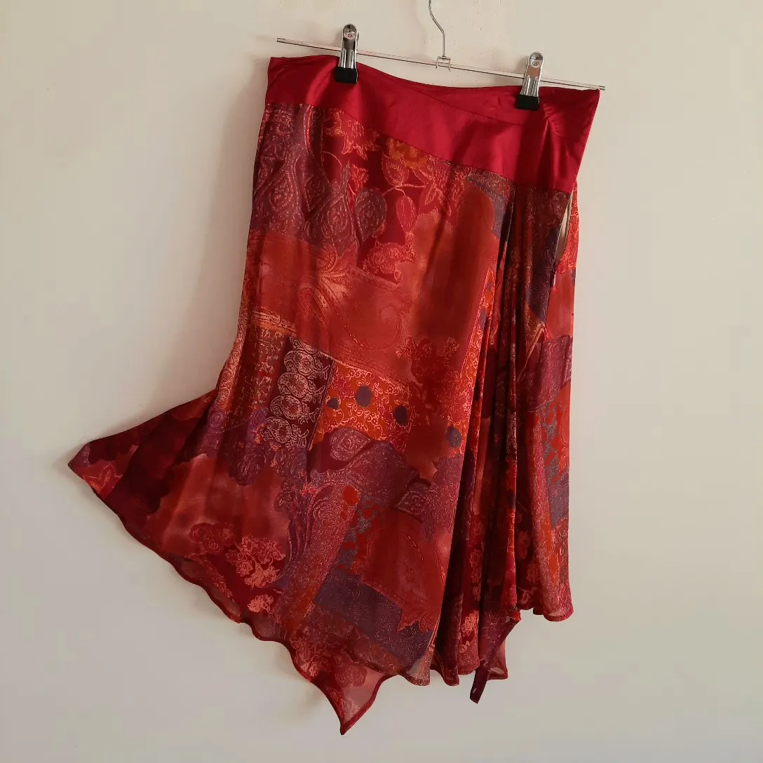 Jupe drapée chic rouge profond Maison 1 2 3 - T 38