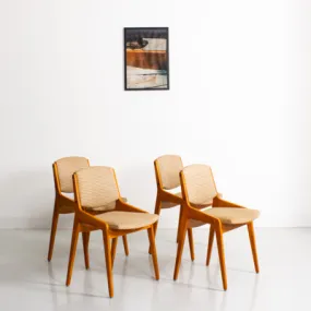 Lot de 4 chaises vintage 