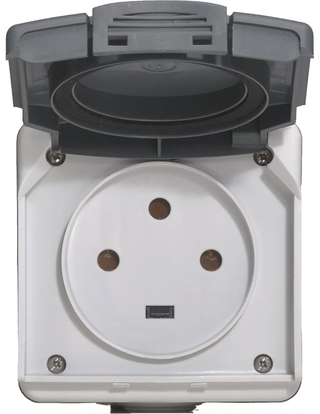 Prise 3P+T étanche 20A Plexo complet IP55 saillie gris LEGRAND 091656