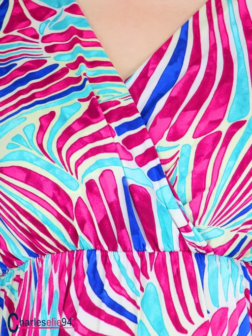 Robe féminine et chic MAHINA fuchsia