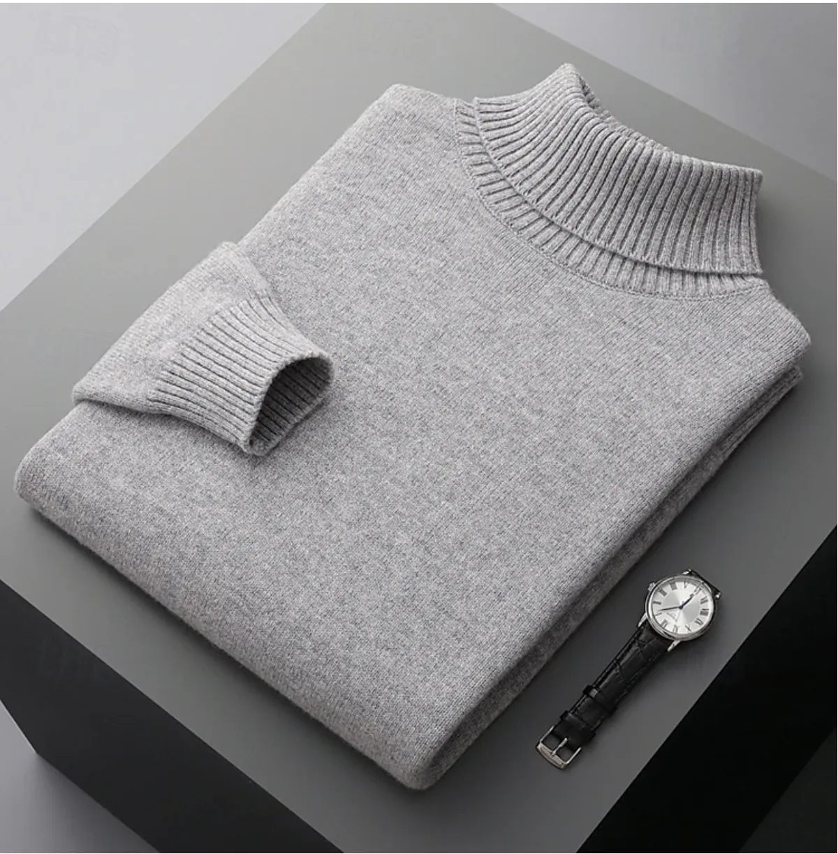 SANDRIN  | Col Roulé Chic en Laine Mérinos pour Hommes