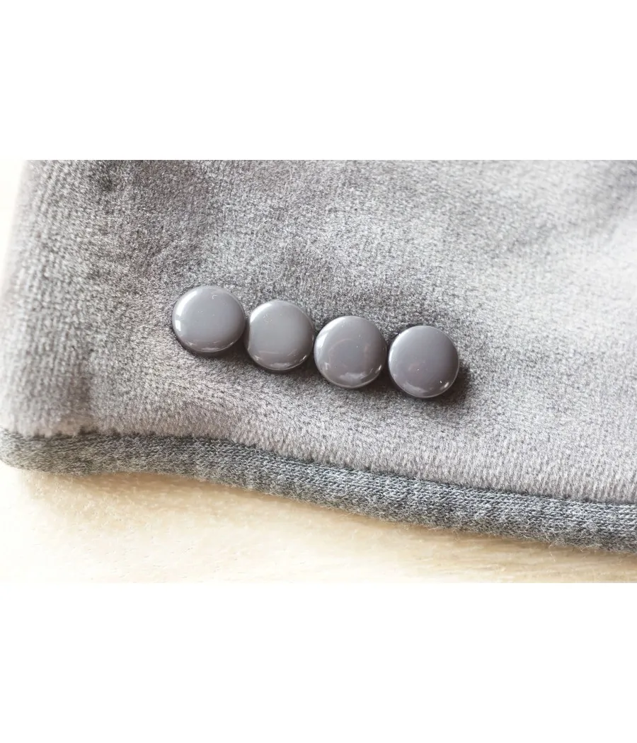 SANTAIA GANTS CHAUDS DOUCEUR VELOURS CHIC 4 BOUTONS GRIS FEMME
