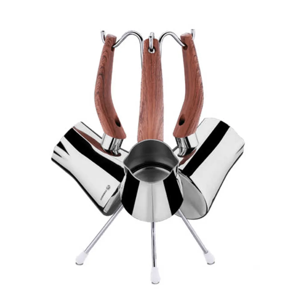 Set 3 Pots KORKMAZ, inox marron, ABANA, A1238 | Kokta Home
