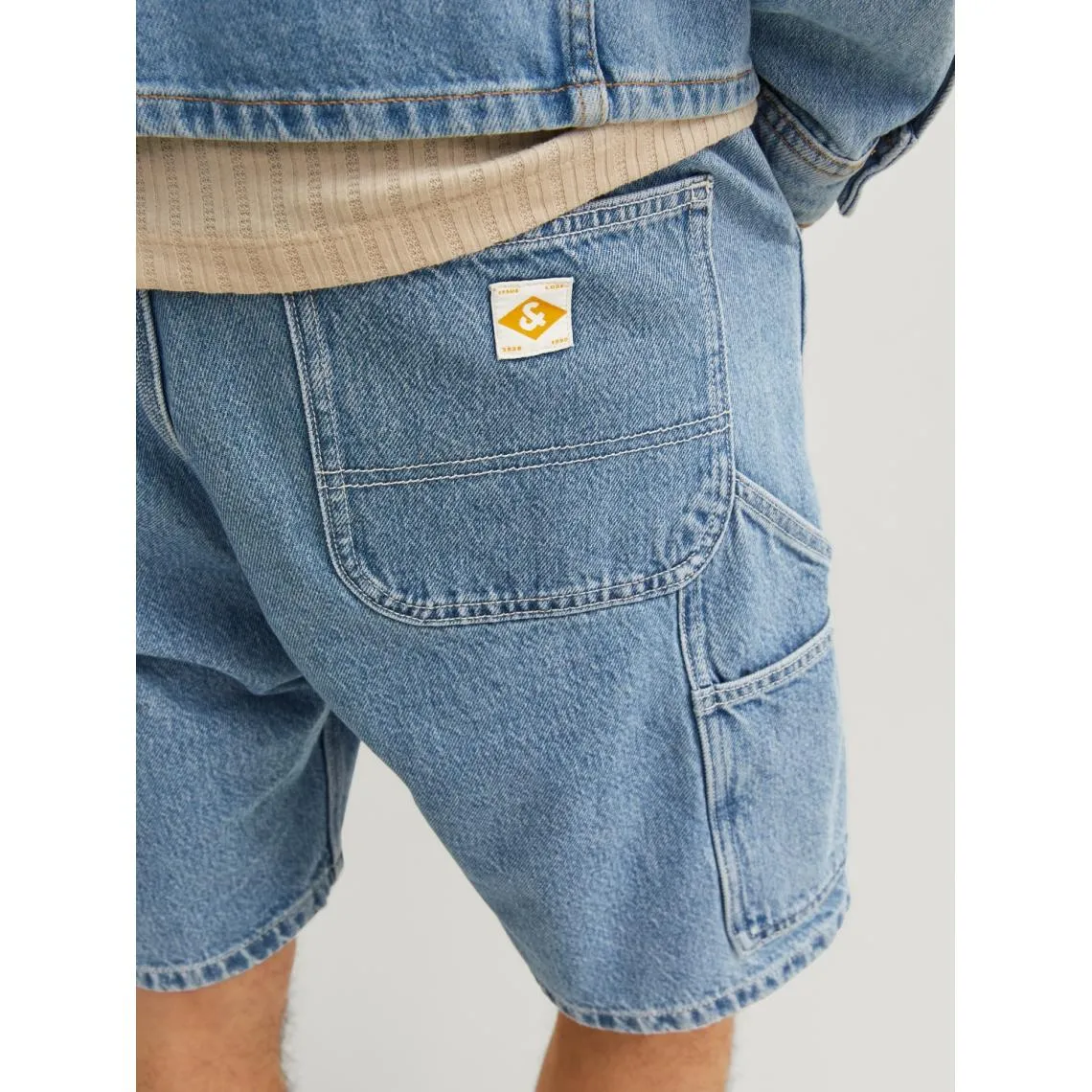 Short ample homme bleu denim en coton | 3 Suisses
