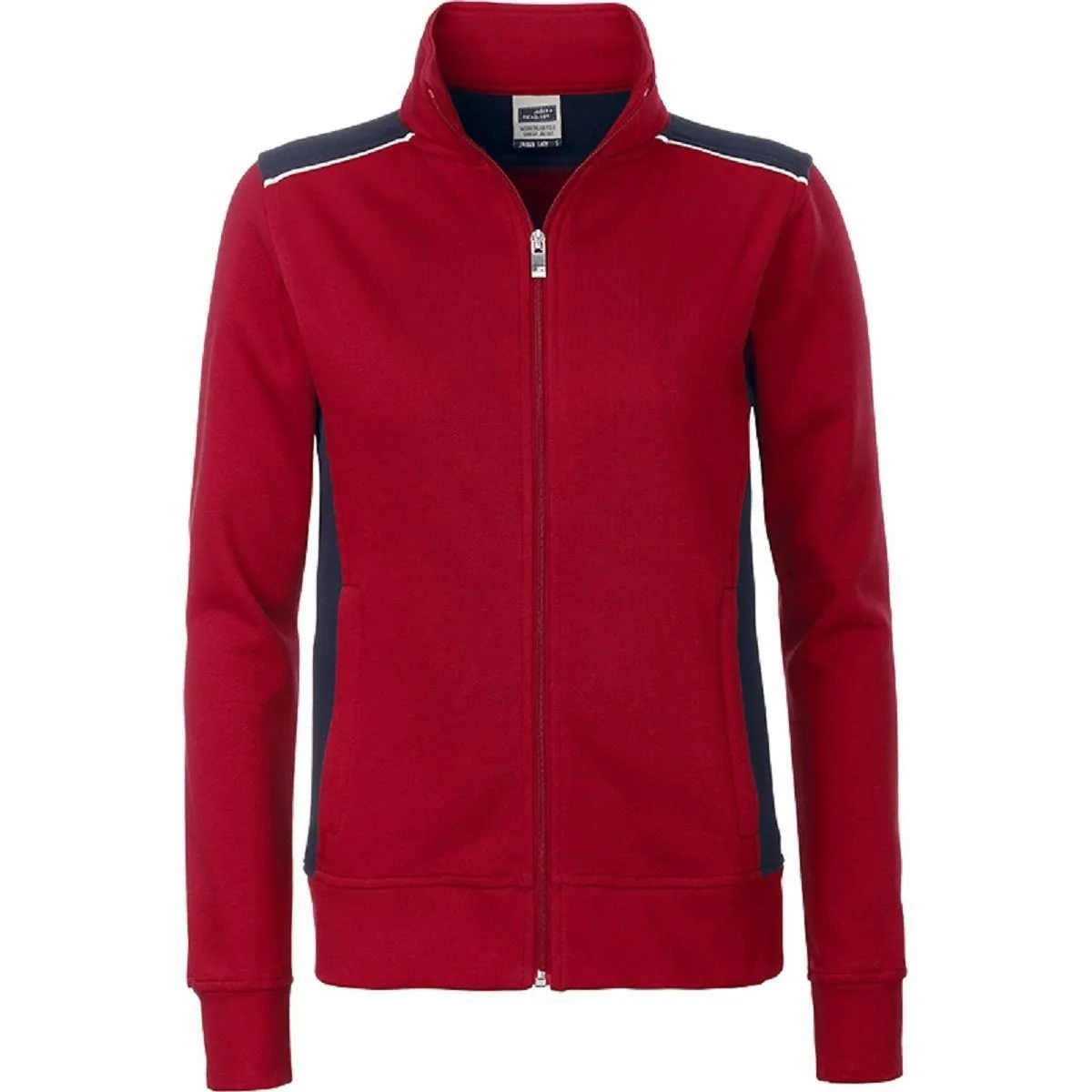 Sweat de travail zip intégral - Femme - JN869 - rouge 