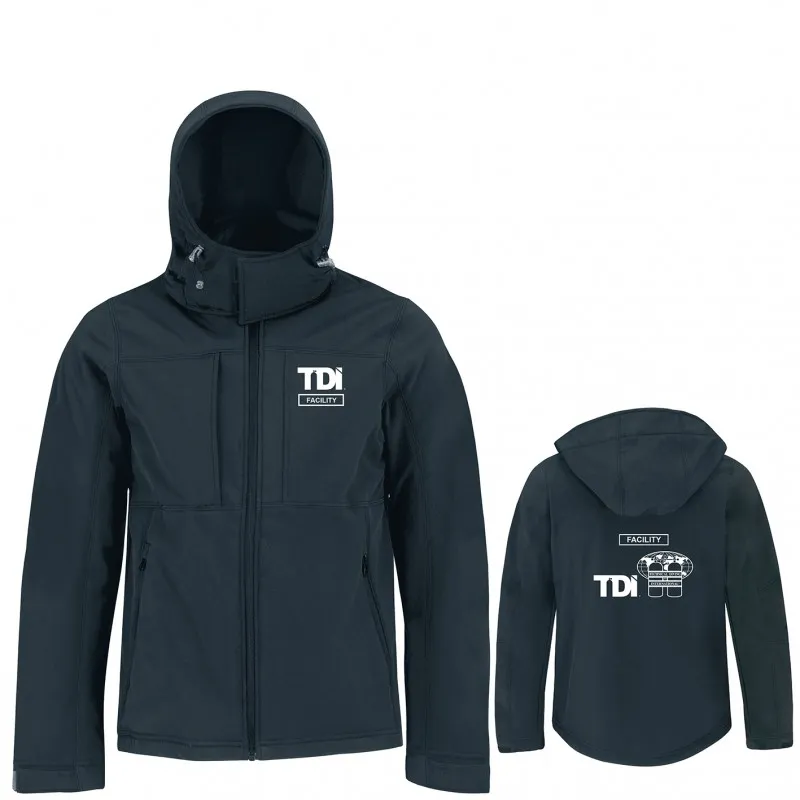 Veste softshell TDI homme (marquage cœur et dos + titre)